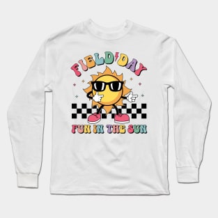 Retro Field Day Fun In the Sun, Retro School Game Day, Field Day Teacher Long Sleeve T-Shirt